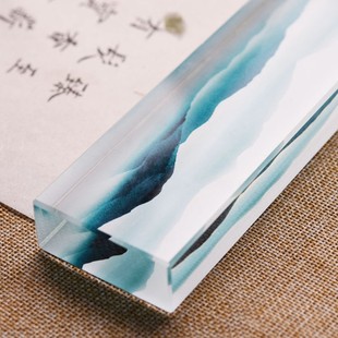 加重款 高档国画云上方镇纸 云山书画镇尺文房四宝国画工具压纸器