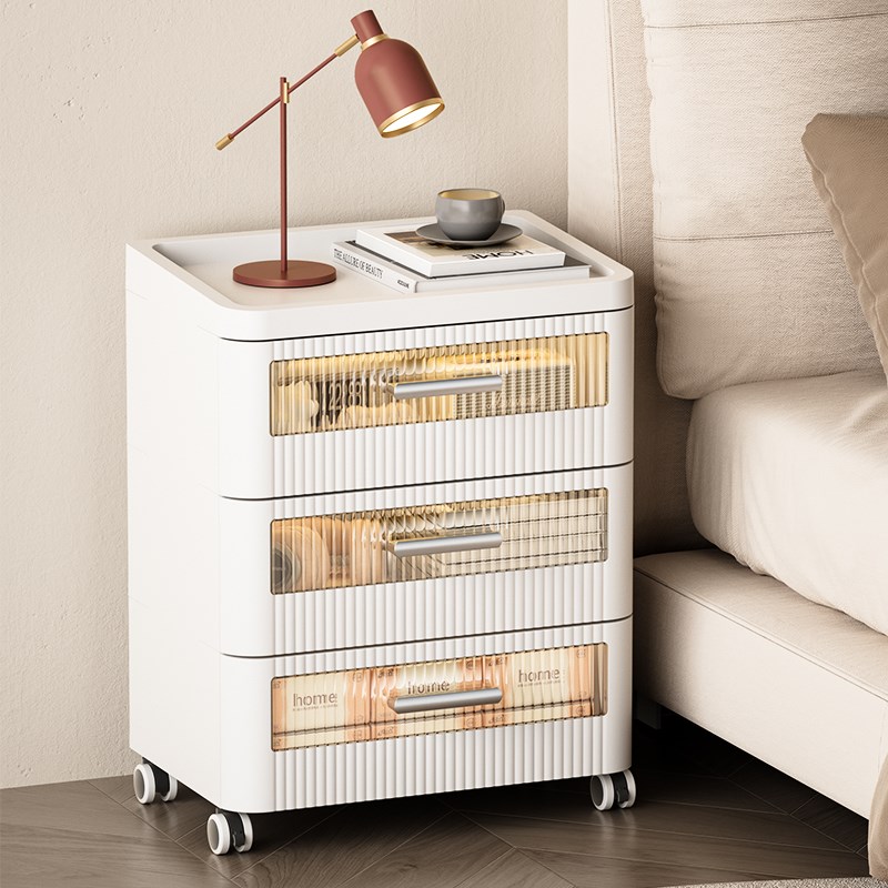 39/45cm轻奢客n厅零食收纳柜卧室大容量置物柜透明款抽屉式床头柜
