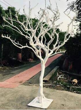 干树枝干枝干树白色枯树枝摆件树杆仿真树枝假树造型树树枝装饰