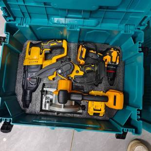 德伟牧田电动工具六件套装 锂电手电钻电锤电动扳手角磨机