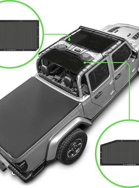 牧马人角斗士遮阳网20184门前后网状遮阳罩减少风和噪音