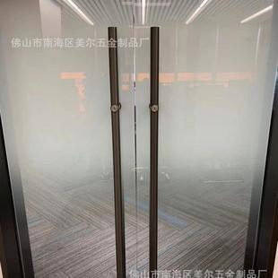 黑钛大拉手锁带锁大拉手锁芯不锈钢拉手锁lock无指纹锁拉手