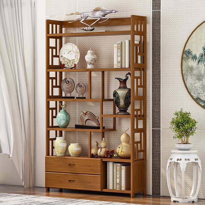 实木中式家用玄关隔断茶具博古架办公多宝阁装饰品摆件层列展示柜