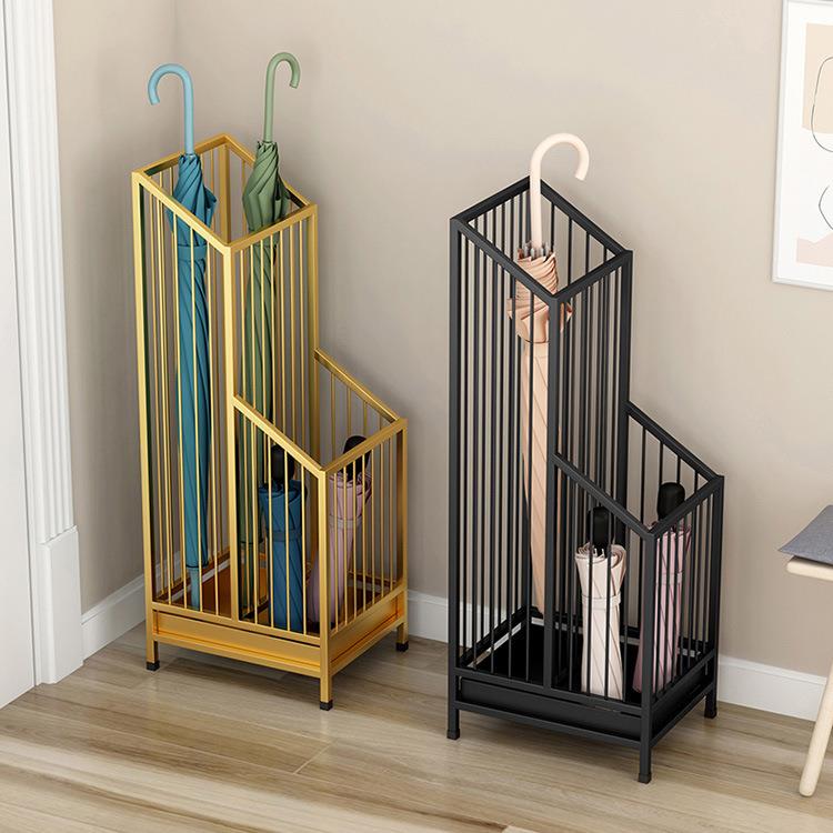 电商现代简约金属雨伞收纳餐厅超市门口铁艺伞架多功能置物桶