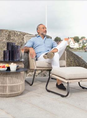 户外休闲阳台小户型藤椅三件套室外花园圆藤桌椅塑料仿藤庭院组合