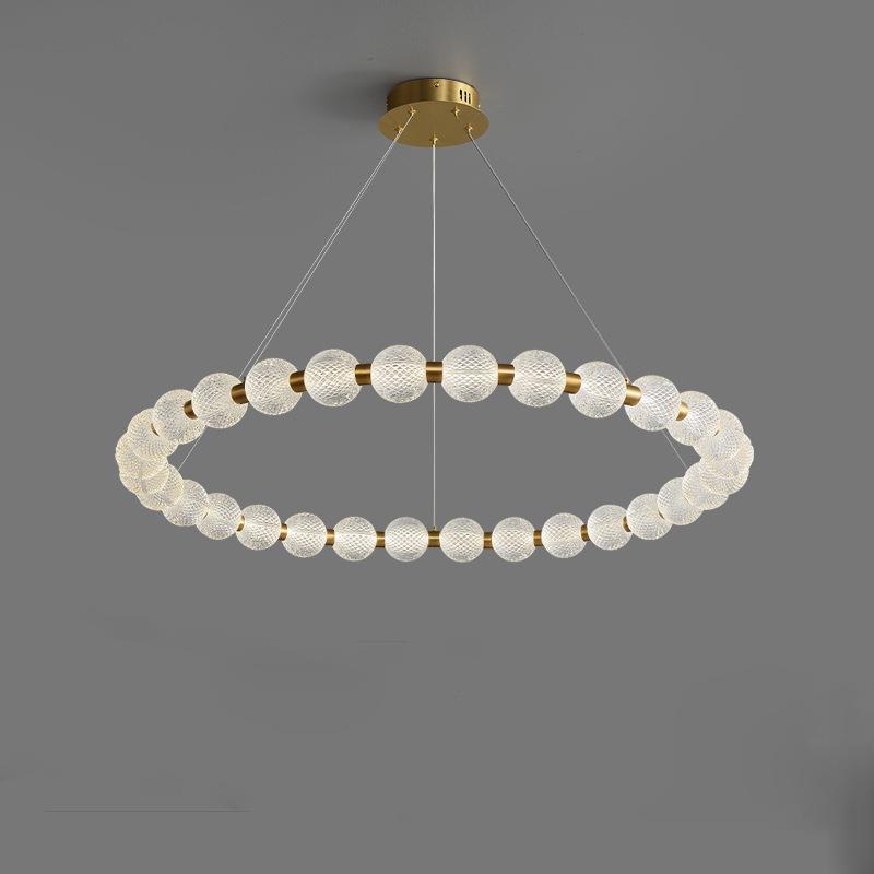 北欧后现代设计师环形魔豆LED吊灯创意轻奢客厅餐厅卧室灯具