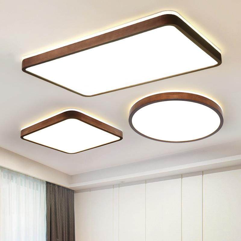 新中式客厅灯实木LED吸顶灯卧室圆形客厅现代简约黑胡桃木家用,纺织面料/辅料/配套,纺织机械配件,淘宝优惠券,粉丝福利购,淘宝优惠卷