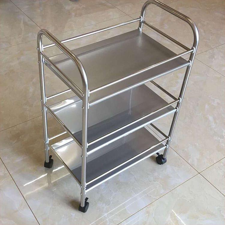厨房放菜架子不锈钢送餐车移动家用卫生间置物架火锅店小推车带轮