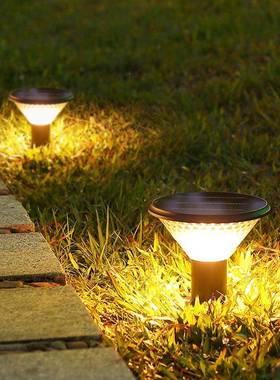 太阳能草坪灯室外庭院户外防水灯简约草地花园别墅家用led地插灯