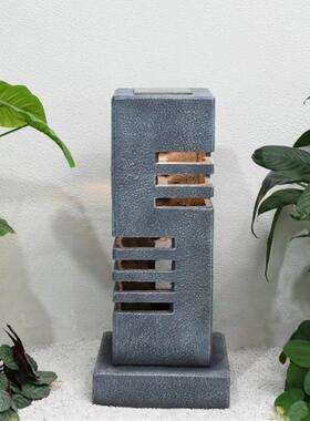 庭院玻璃钢仿真石灯笼室内软装装饰灰色宫灯仿真宫灯现代宫灯