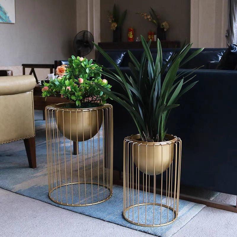 北欧简约铁艺落地式花架客厅花盆植物架绿萝花架子创意阳台装饰
