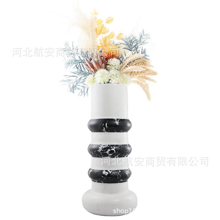 现代简约创意大理石材质花器花插样板房售楼处桌面电视柜饰品