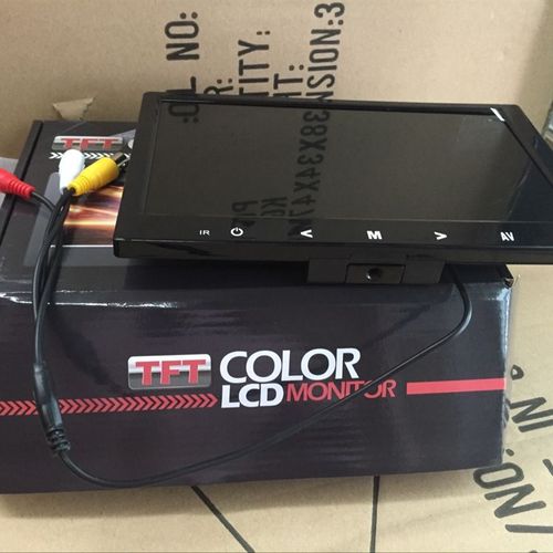 7寸车载显示器家用监控安防监视器液晶数字屏9寸两路BNC口AV接口