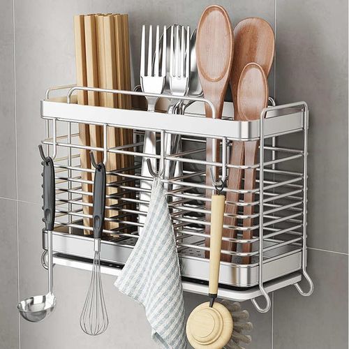 快子搂筷子筒筷龙厨房装挂墙壁家用不锈钢圆形笼子台式绣兜架篮子