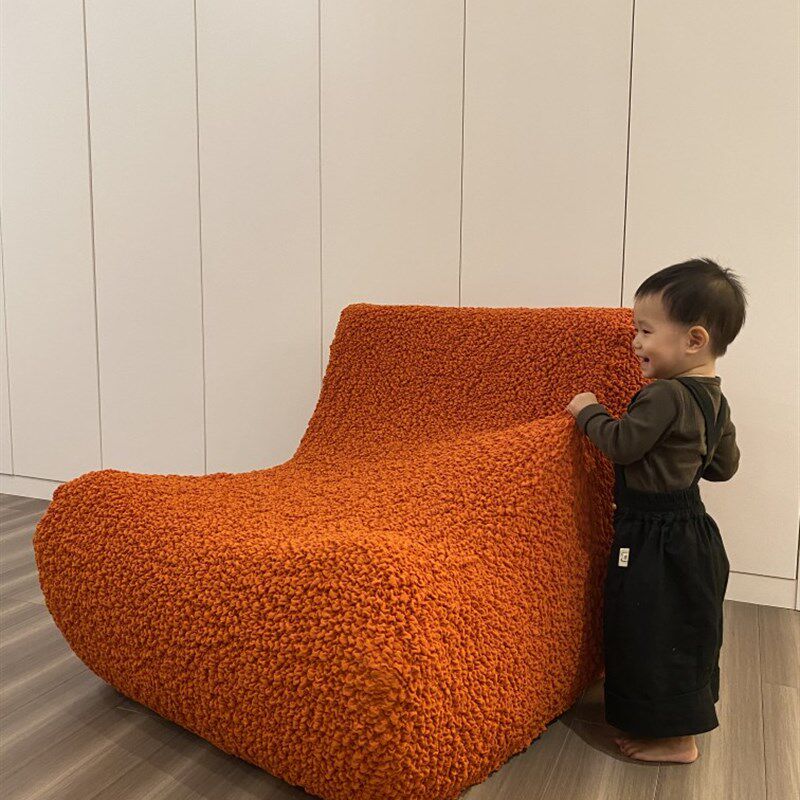 懒人沙发毛毛虫沙发椅套卧室阳台躺卧单人榻榻米防U尘罩定制沙发