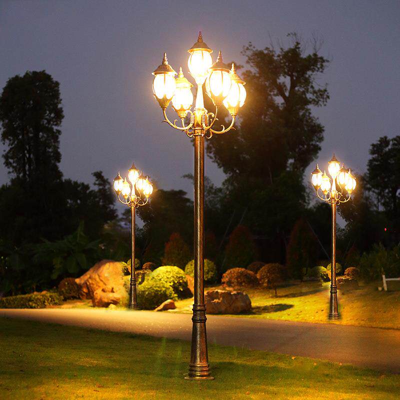 庭院灯led户外防水欧式仿古小区景观路灯花园别墅家用室外高杆灯