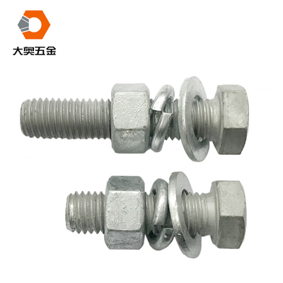 M20M22热镀锌8.8级r外六角螺栓高强度热浸锌碳钢螺丝套装国标5783