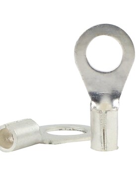 OT4-6圆形裸端头黄铜镀银电缆线冷压接线端子铜鼻压线耳1000只