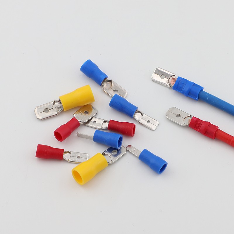 冷压绝缘b端子对接端头插簧插片端子2.84.86.3插片MDD1.25-250