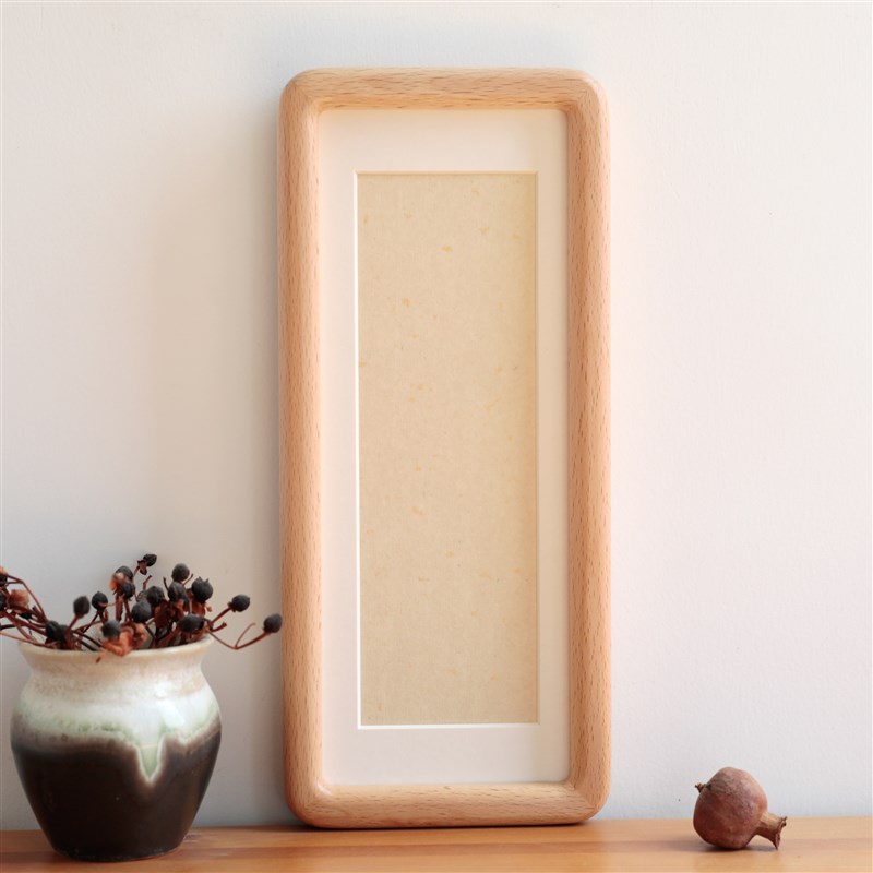 窄框空白书法自己写圆角实木相框z摆台摆件简约创作礼物装饰画DIY