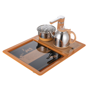 茶盘50 37家用电磁炉平面加热一体小茶台具钢化玻璃自动上水 3552