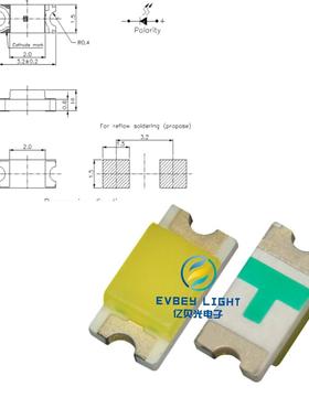 直销1206柠檬黄灯珠3V黄绿3216黄绿柠檬黄1206SMDLED发光二极管