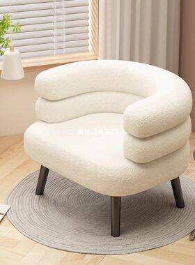 网红BOBO休闲椅客厅单人座椅懒人沙发椅卧室衣帽间化妆椅梳妆台