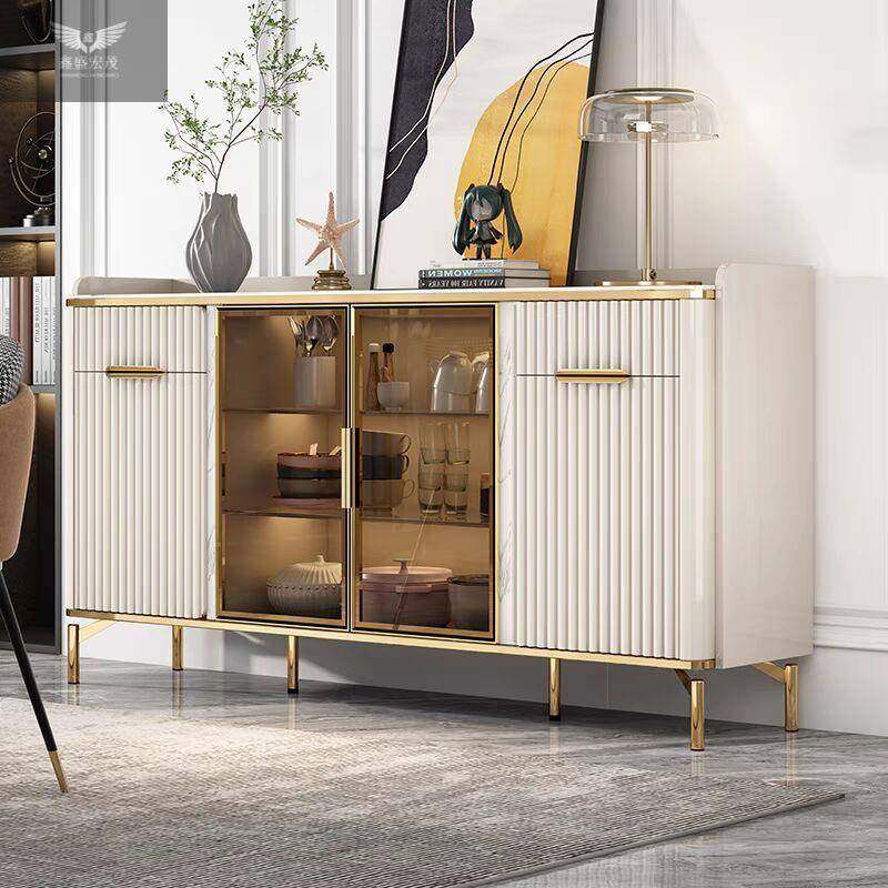 客厅柜高档厨房碗柜意式轻奢岩板简约奶油风餐边柜一体靠墙多功能,清洗/食品/商业设备,风口/风叶/风机配件,淘宝优惠券,粉丝福利购,淘宝优惠卷
