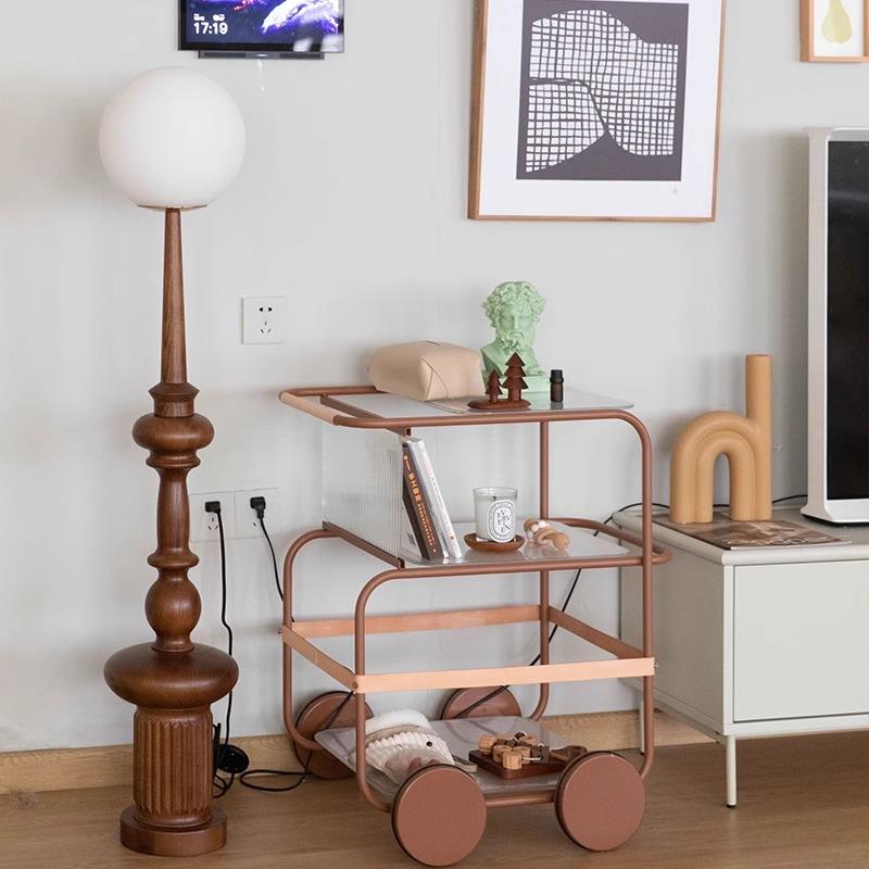 高级感象棋罗马柱落地灯客厅法式中古侘寂风卧室客厅装饰氛围灯具