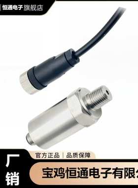BP156陶瓷芯体M12连接器带公母插头工业防水连接精巧型压力传感器