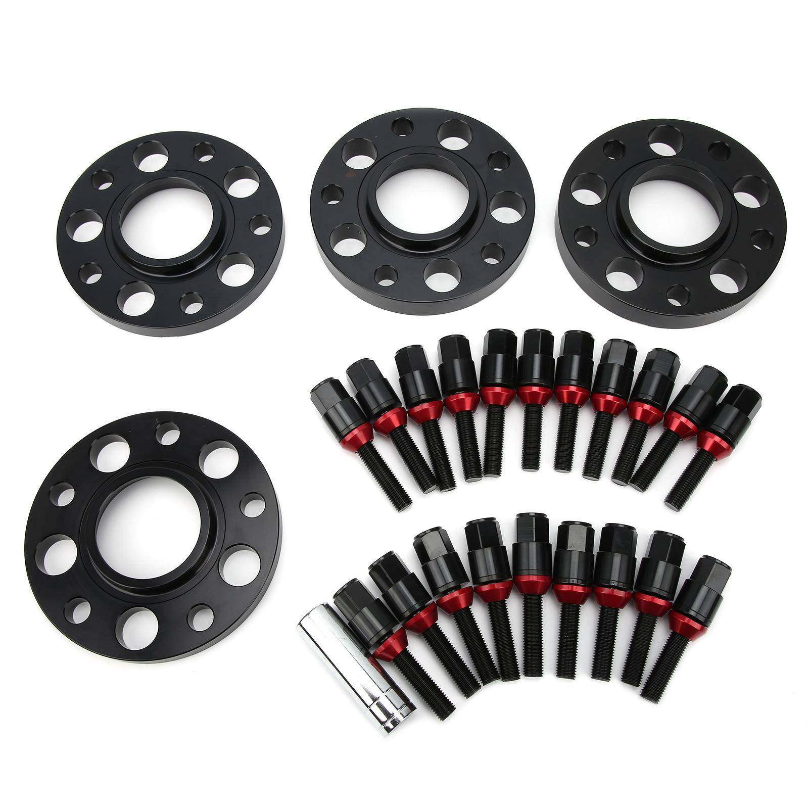 含税 适用宝马轮毂5x120 72.56mm 15mm/20mm 4只装配M12*1.5螺栓