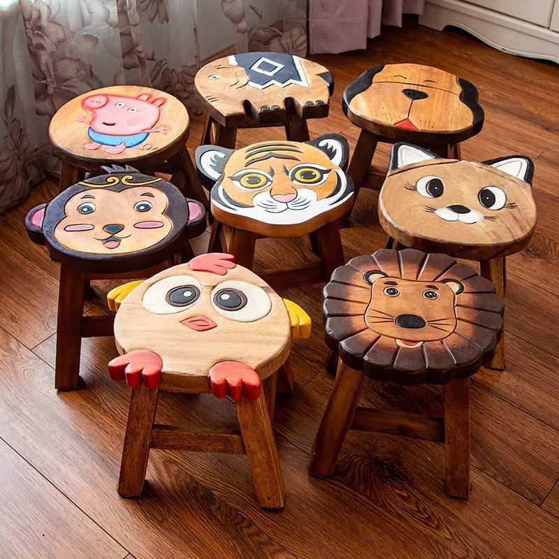 家居实木凳子卡通儿童凳可爱卡通动物小板凳家用换鞋实木凳子,模玩/动漫/周边/娃圈三坑/桌游,模型制作工具/辅料耗材,淘宝优惠券,粉丝福利购,淘宝优惠卷