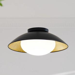 中古黑金箔汤圆吸顶灯vintage小众个性精装房餐厅居室书房LED
