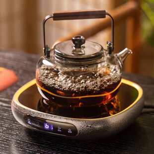 小坐Z9电陶炉煮茶器2025新款家用玻璃蒸煮提梁壶铁壶银壶观炉茶炉