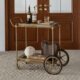 润家家居法式 铁艺推车置物架家用客厅浴室移动手推餐车茶几收纳架