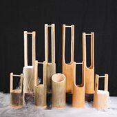 刺身摆盘装 料理点缀 饰品干冰竹筒小壶海鲜姿造拼盘摆件小竹桶日式