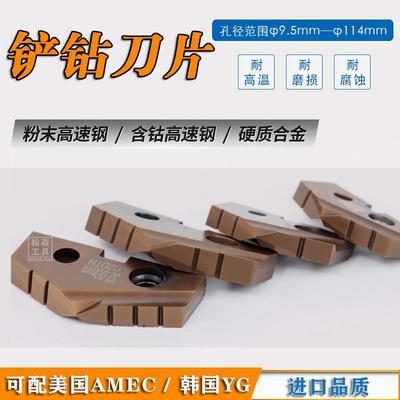 铲钻刀片德国进口品质数控钻尖可通用YG/AMEC铲钻刀杆钻片