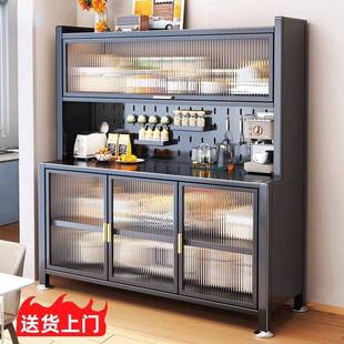 餐边柜厨房置物架多功能落地多层微波炉烤箱靠墙家电收纳储物柜子