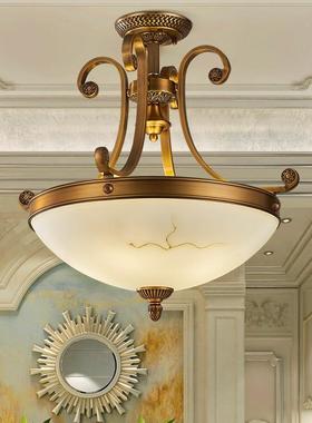 欧式吸顶灯卧室灯圆形led阳台灯过道灯具欧式简约复古玄关灯客厅