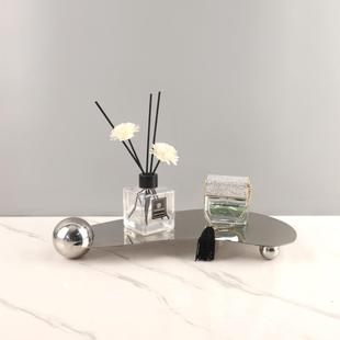 饰品 家居装 欧式 简约不锈钢桌面托盘客厅卧室玄关售楼处样板间软装