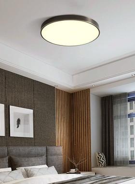 北欧现代简约卧室灯超薄圆形全铜灯具美式书房阳台走廊灯具三色