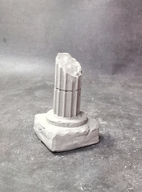 冬官手作 水泥混凝土鱼缸造景布景摆件装饰品罗马柱废墟柱子草缸