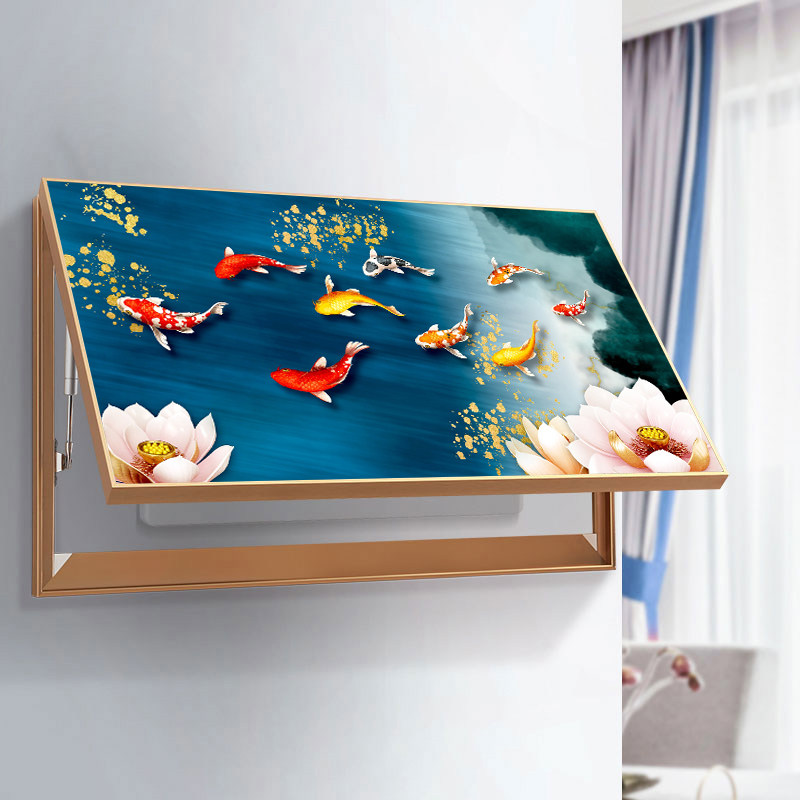 现代轻奢大尺寸电表箱装饰画免打孔遮挡配电箱总开关餐厅大幅挂画