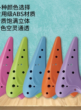 风雅陶笛 12孔塑胶树脂塑料中音C调十二孔AC调陶笛SC学生初学入门