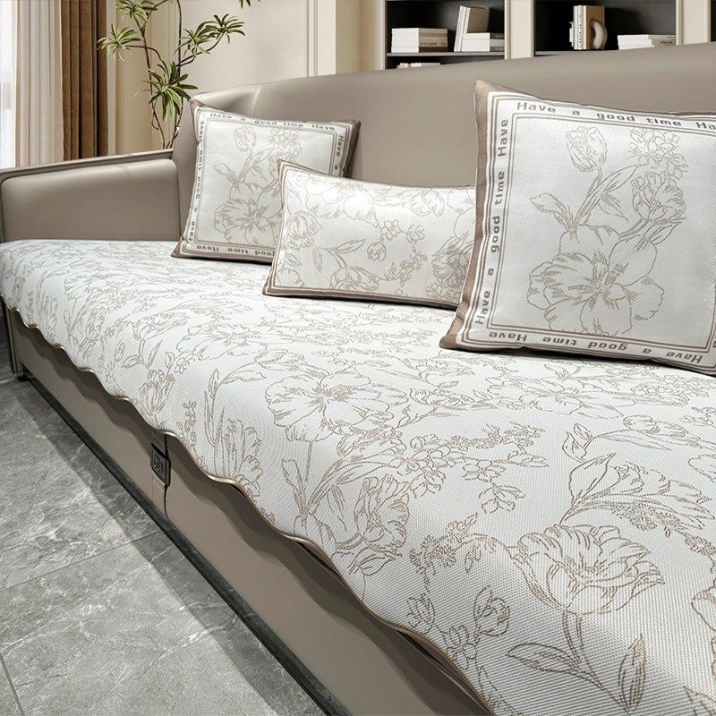 沙发垫夏季冰丝四季轻奢防滑复古高端通用欧式皮坐垫套罩2025新款