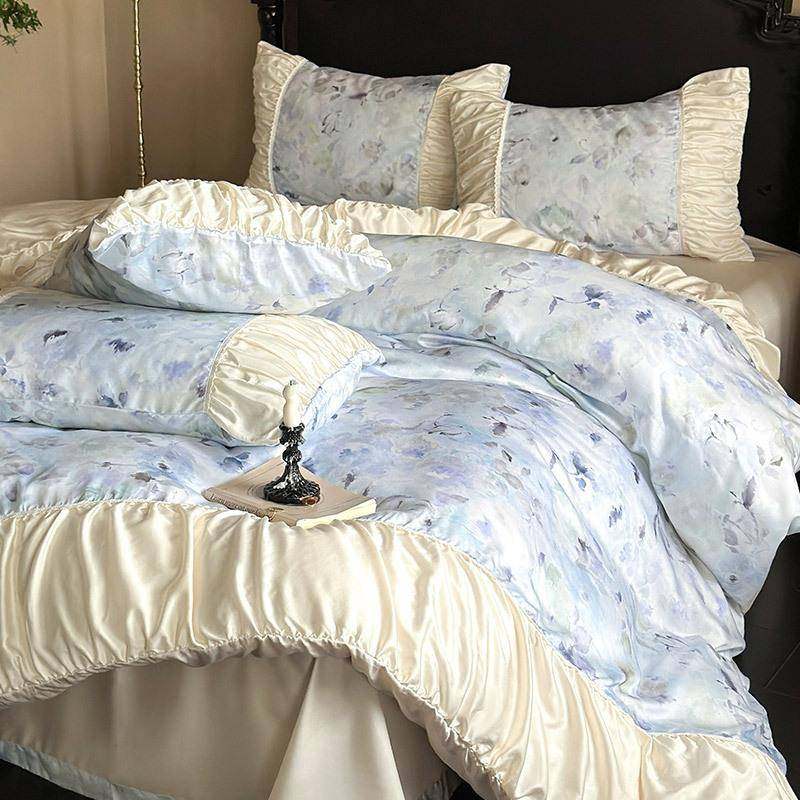 春夏60S双面天丝四件套小清新数码印花凉感褶皱拼接被套床上用品,自行车/骑行装备/零配件,更多零件/配件,淘宝优惠券,粉丝福利购,淘宝优惠卷