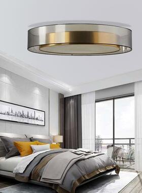 后现代简约全铜客厅吸顶灯北欧大气设计师主卧室书房圆形LED吸顶