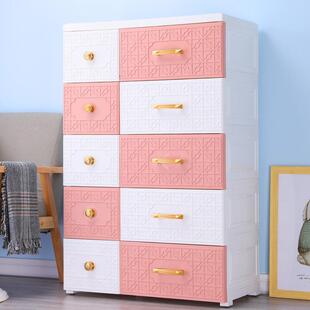 加厚67cm特大号大容量抽屉式收纳柜子塑料多层自由组合家用储物柜