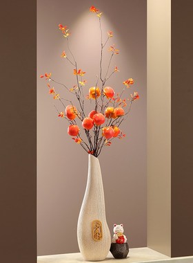 入户玄关柜细长竖高花瓶摆件高级感客厅壁龛插花艺陶瓷招财装饰品