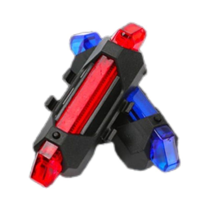 山地自行车后尾灯小配饰公路单车红绿灯夜间骑行充电警示usb防水